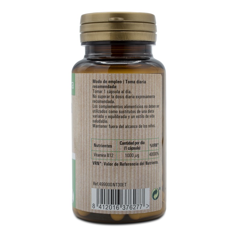 NATURTIERRA Vitamina B12 30 cápsulas vegetales