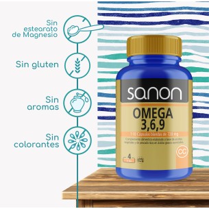 SANON Omega 3,6,9 110 cápsulas blandas pack 3 2
