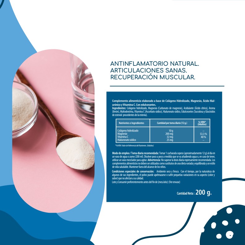 H4U Colágeno hidrolizado en polvo 200 g pack 2