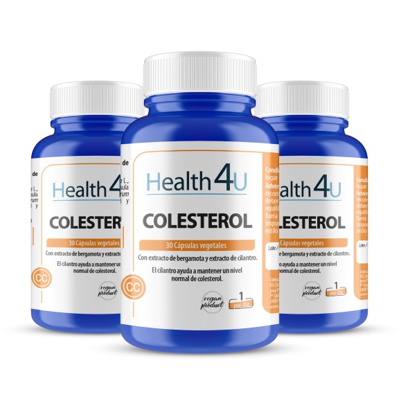 H4U Colesterol (Bergamota + Cilantro) 30 cápsulas vegetales pack 3