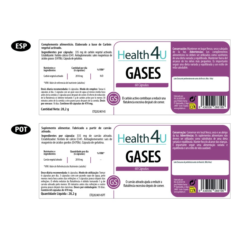H4U Gases 60 cápsulas