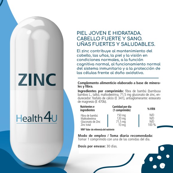 H4U Zinc 30 comprimidos