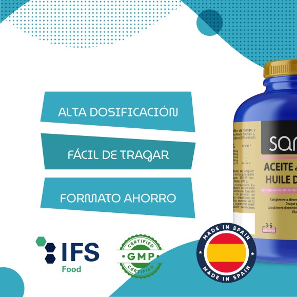 SANON Aceite de Onagra 450 cápsulas blandas