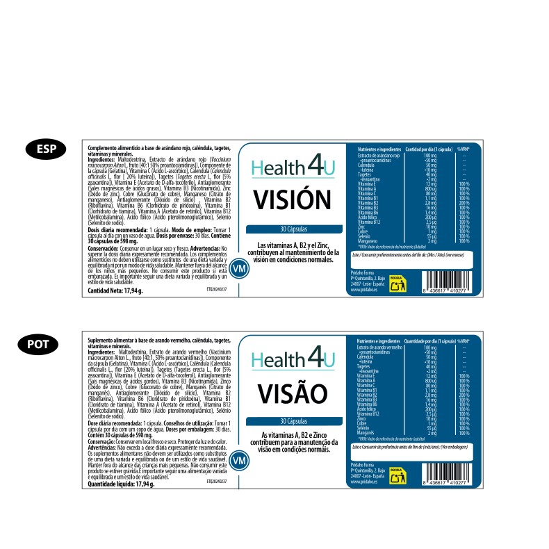 H4U Visión 30 cápsulas