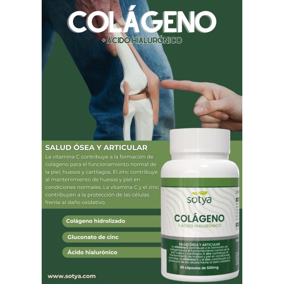 SOTYA Colágeno + Ácido hialurónico 60 cápsulas