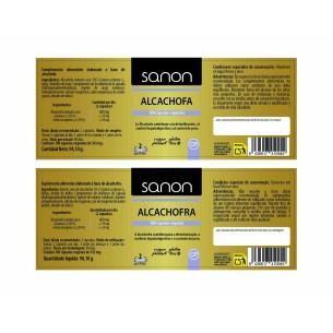 SANON Alcachofa 180 cápsulas vegetales 2