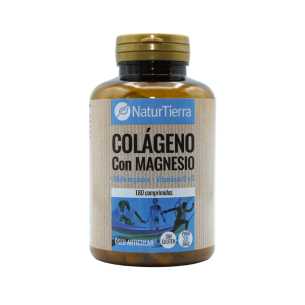 NATURTIERRA Colágeno con Magnesio+Silicio orgánico+Vitaminas C y D 180 comprimidos