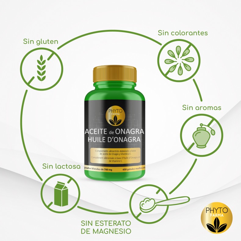 PHYTOFARMA Aceite de onagra 450 cápsulas blandas