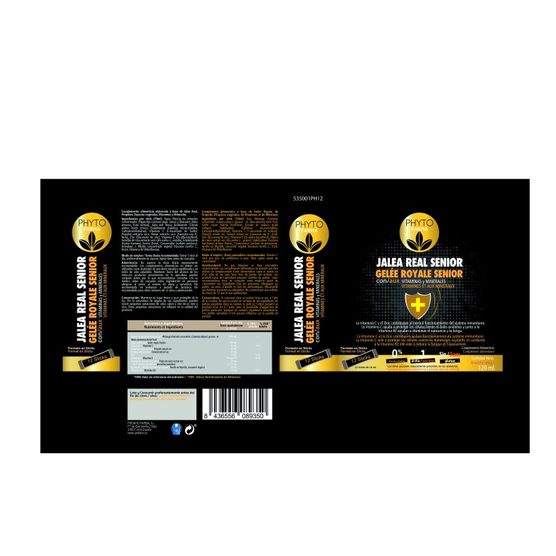 PHYTOFARMA Jalea Real Senior 12 sticks