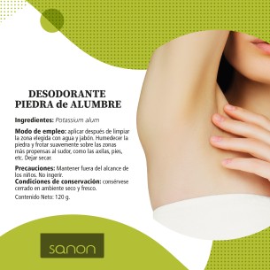 SANON Desodorante Piedra de Alumbre 120 g Pack 2 2