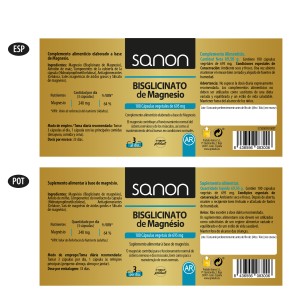 SANON Bisglicinato de Magnesio 100 cápsulas vegetales 2