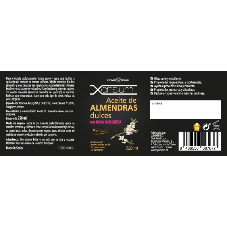 Aceite de almendras dulces con Rosa Mosqueta