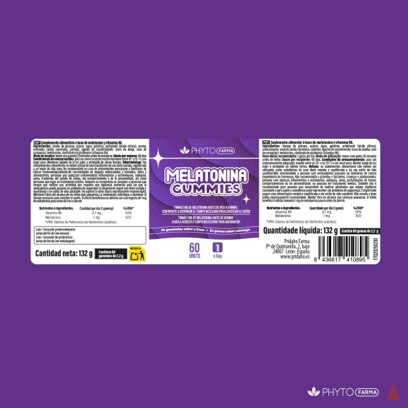 PHYTOFARMA Melatonina 1 mg 60 gummies