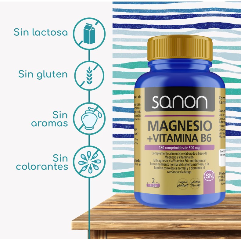 SANON Magnesio + Vitamina B6 180 comprimidos pack 2