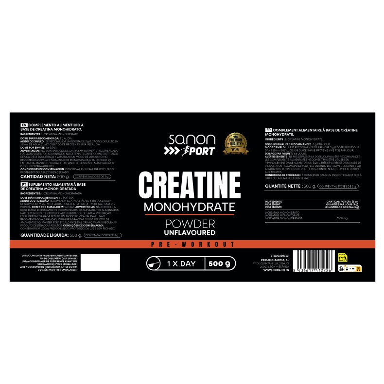 SANON SPORT Creatine Monohydrate 500g