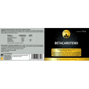 PHYTOFARMA Betacaroteno 30 cápsulas blandas 2
