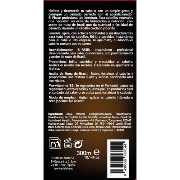 XENSIUM Acondicionador Bifase nuez de brasil ritual hair 300ml