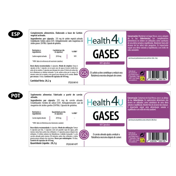 H4U Gases 60 cápsulas