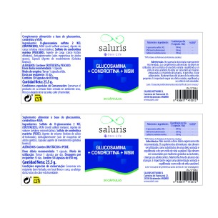 SALURIS Glucosamina + Condritina + MSM 30 cápsulas 2