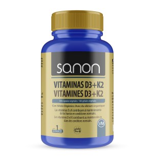 SANON Vitamina D3 + K2 180 cápsulas vegetales