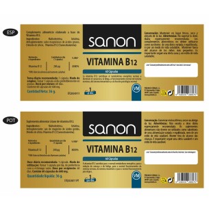 SANON Vitamina B12 60 cápsulas 2