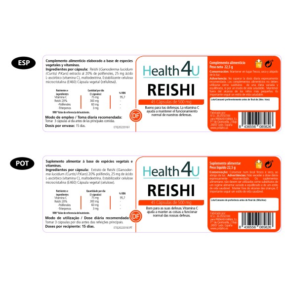 H4U Reishi 45 cápsulas