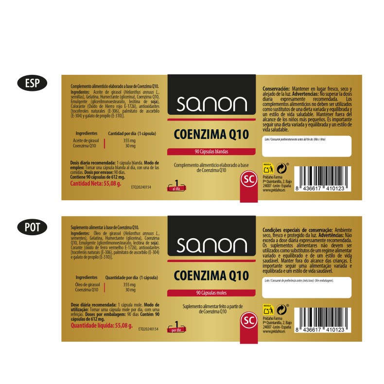 SANON Coenzima Q10 90 cápsulas blandas