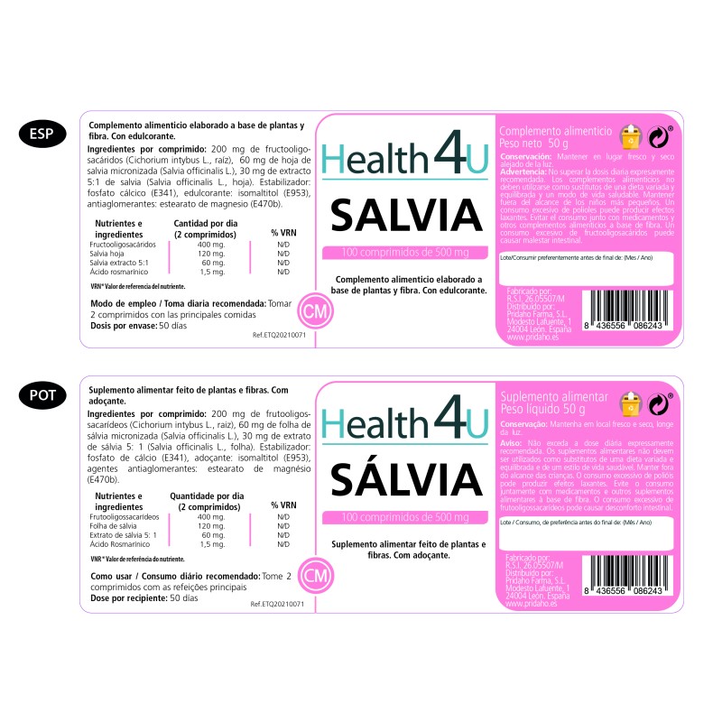 H4U Salvia 100 comprimidos