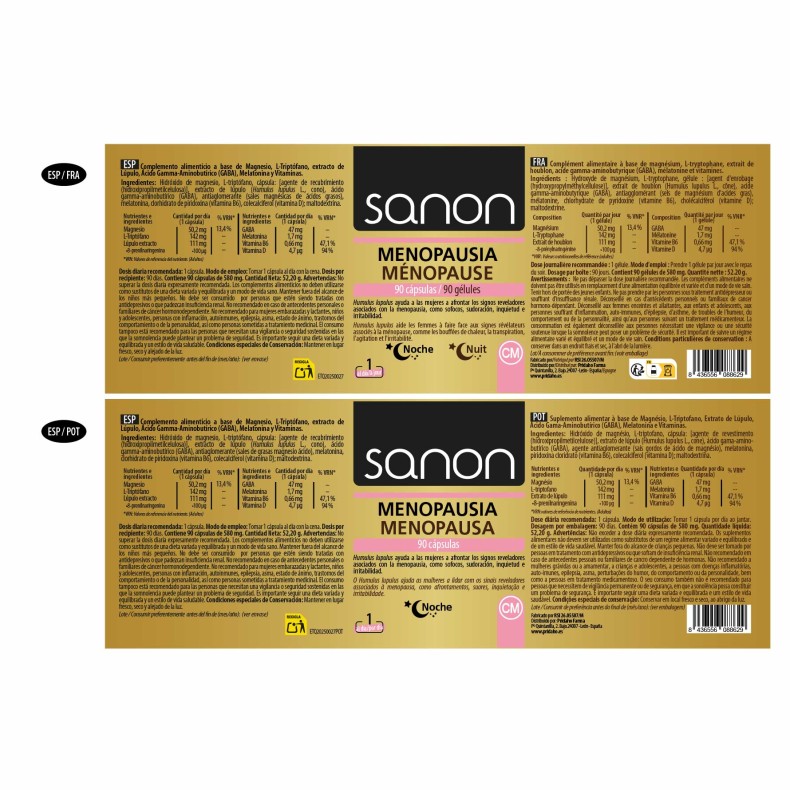 SANON Menopausia Noche 90 cápsulas