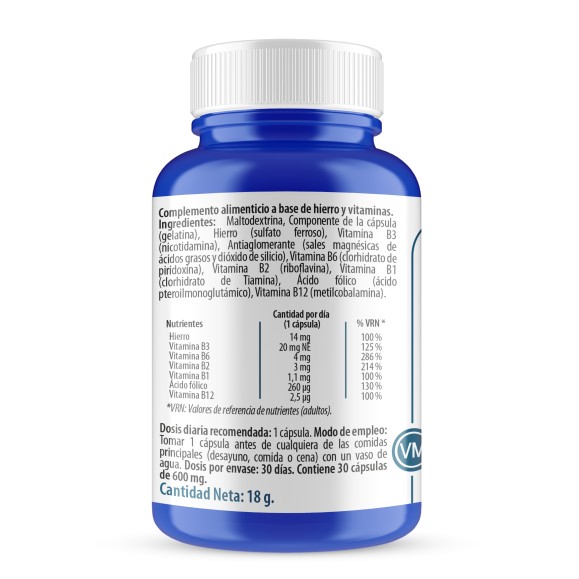 H4U Hierro 30 cápsulas