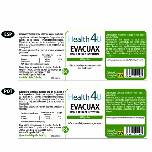 H4U Evacuax 30 cápsulas