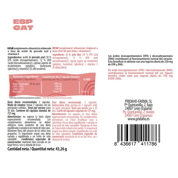 PHYTOFARMA Omega 3 60 cápsulas blandas