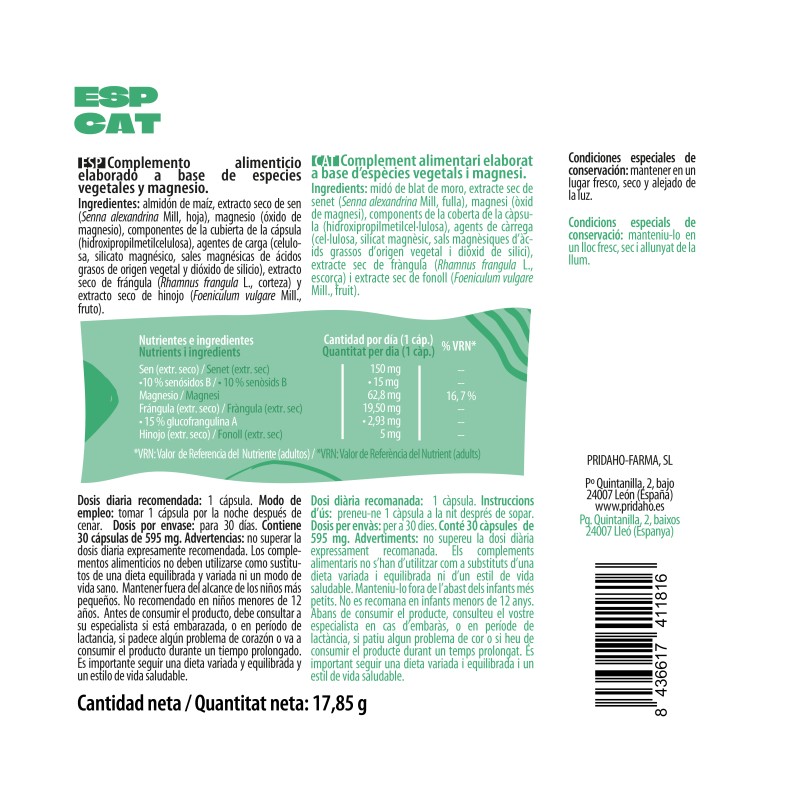 PHYTOFARMA Laxnatur Sen + Frángula 30 cápsulas