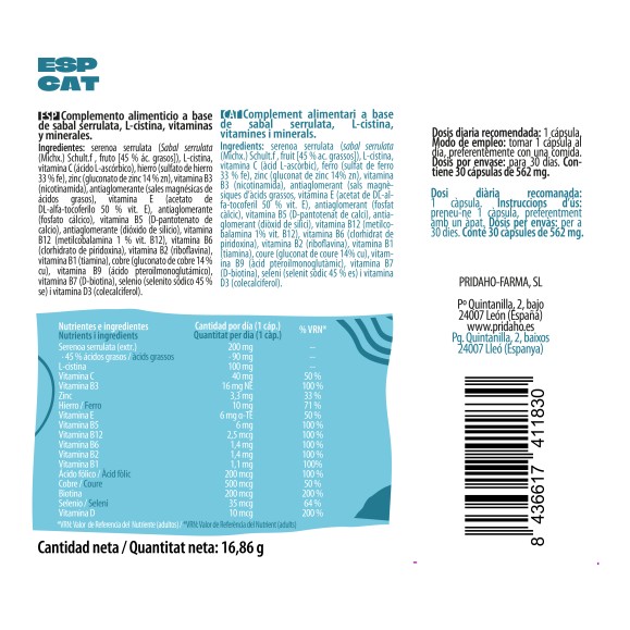 PHYTOFARMA Pelo, Piel y Uñas 30 cápsulas