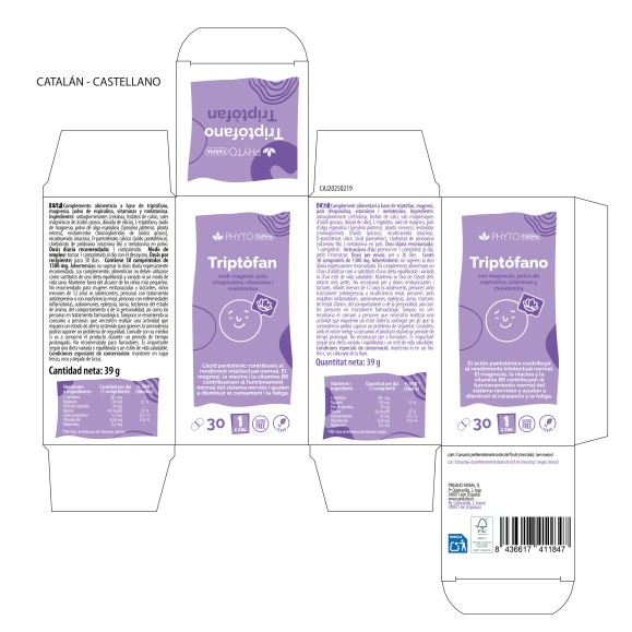 PHYTOFARMA Triptófano 30 comprimidos