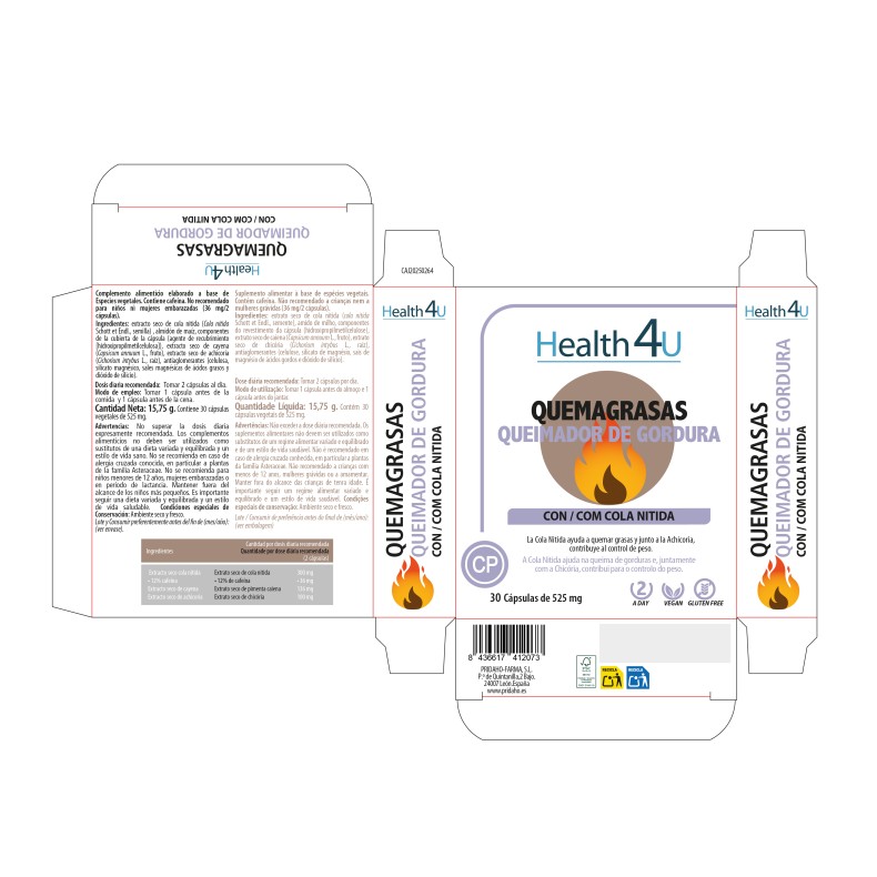 H4U Quemagrasas 30 cápsulas blister
