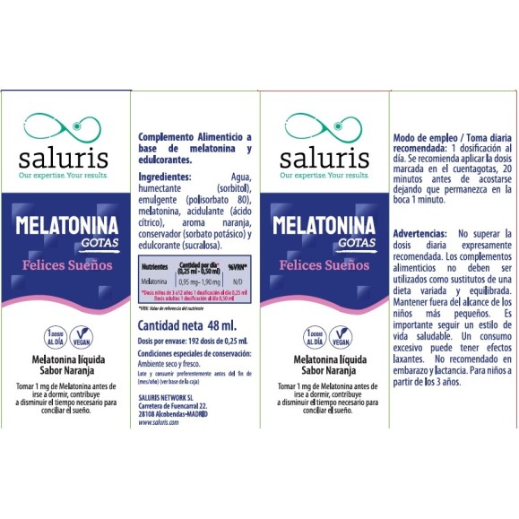 SALURIS Melatonina gotas 48ml