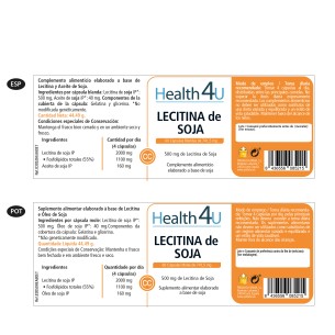 H4U Lecitina de soja 60 cápsulas blandas 2