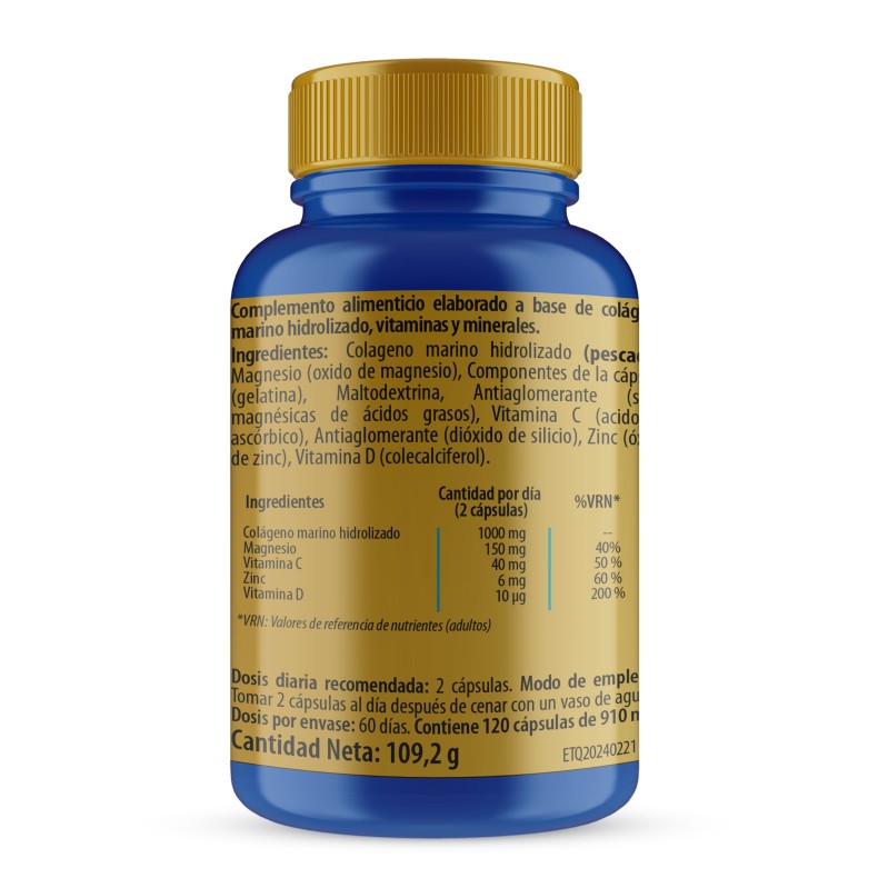 SANON Colágeno Marino Hidrolizado 120 cápsulas
