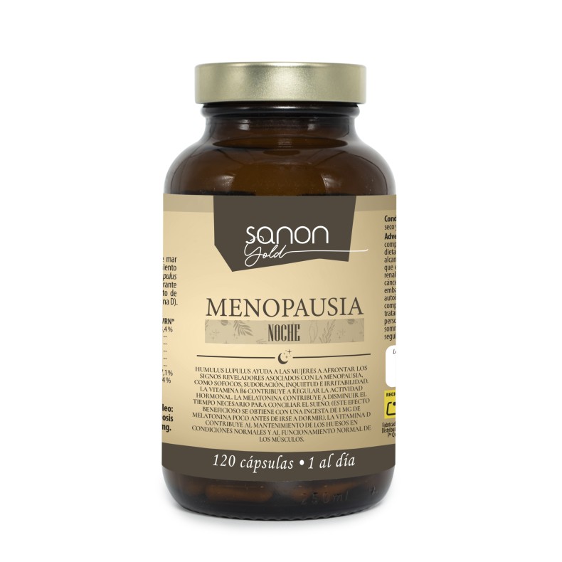 SANON GOLD Menopausia noche 120 cápsulas