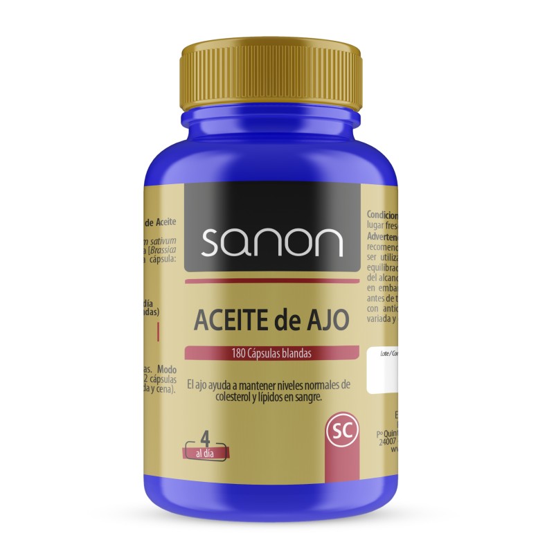 SANON Aceite de ajo 180 cápsulas blandas