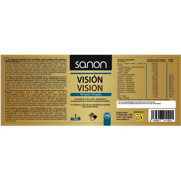 SANON Visión 180 cápsulas