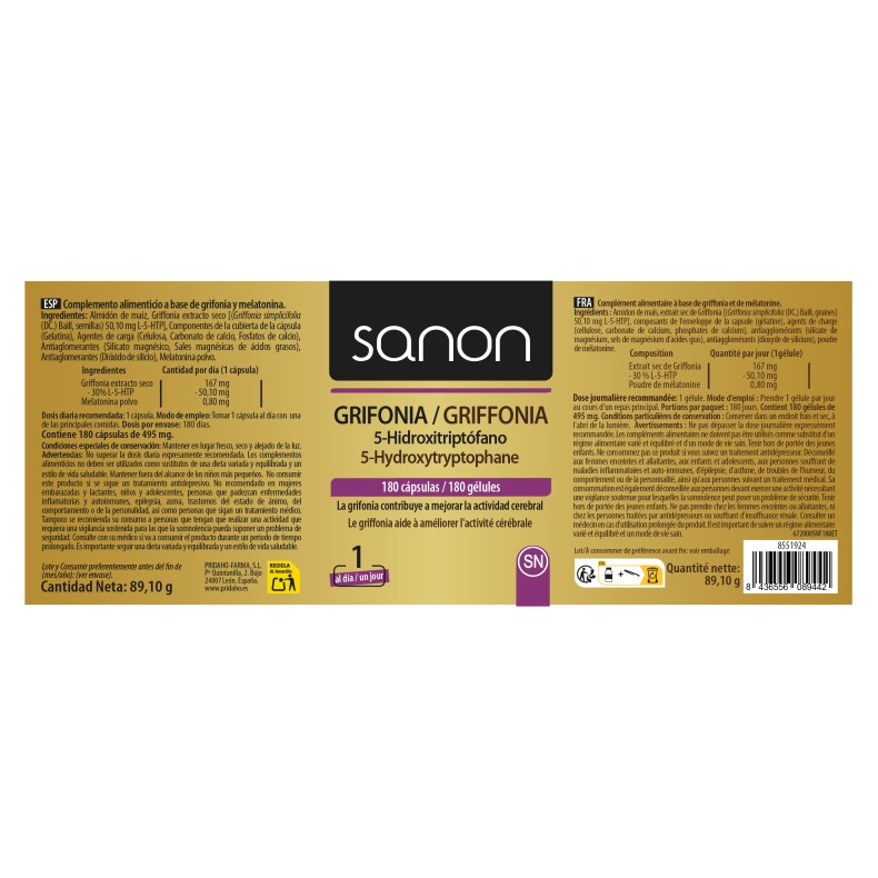 SANON Triptófano 180 comprimidos