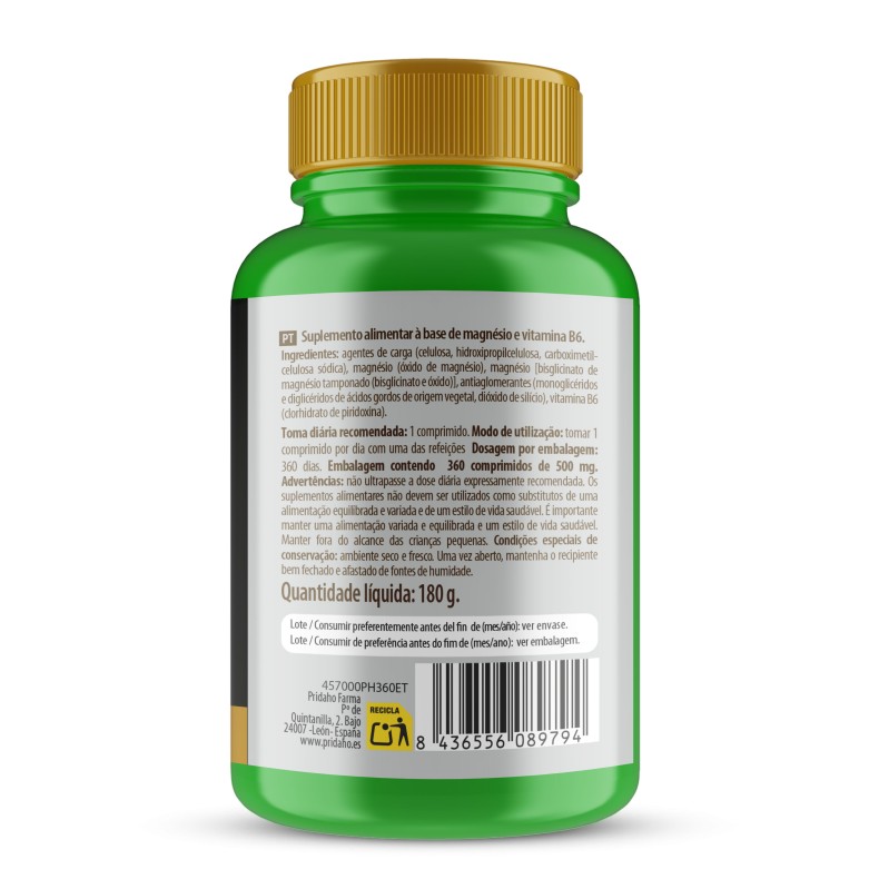 PHYTOFARMA Magnesio + Vitamina B6 360 comprimidos
