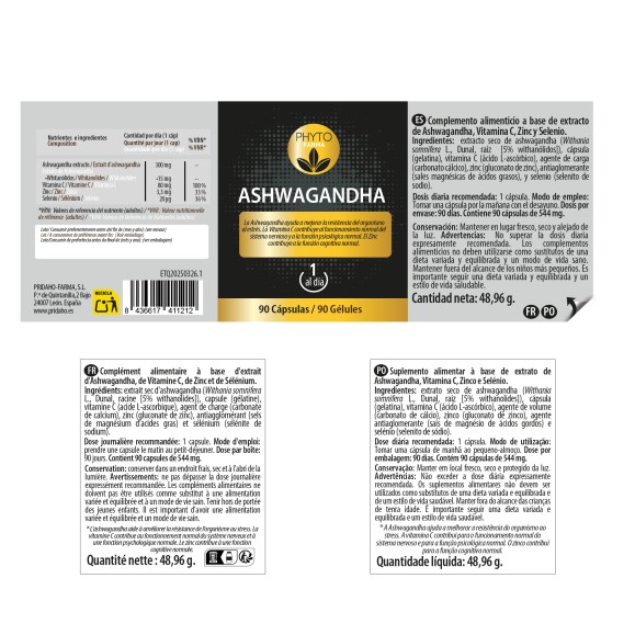 PHYTOFARMA Ashwagandha 90 cápsulas