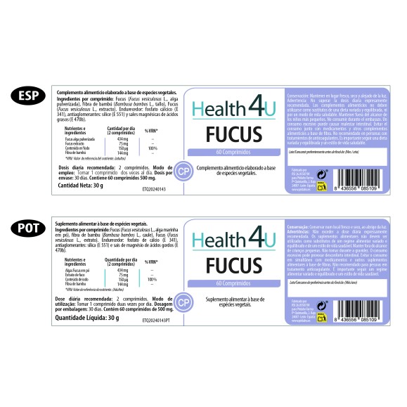 H4U Fucus 60 comprimidos