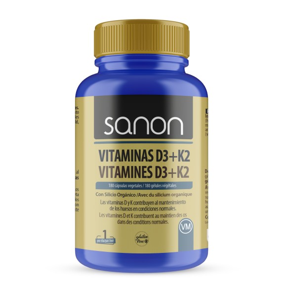 SANON Vitamina D3 + K2 180 cápsulas vegetales