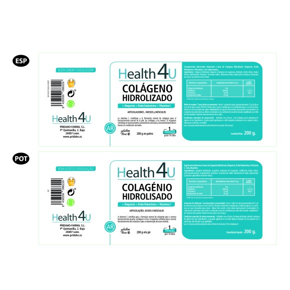 H4U Colágeno hidrolizado en polvo 200 g