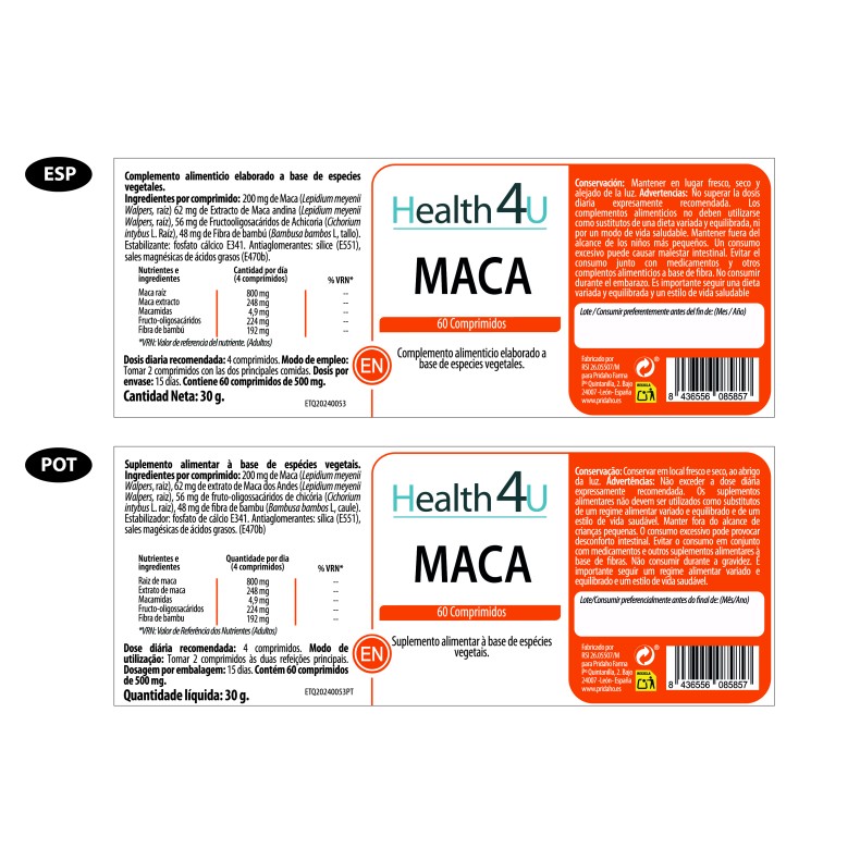 H4U Maca 60 comprimidos