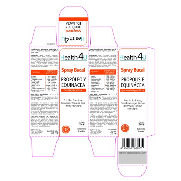 H4U Spray bucal propóleo y equinácea 20 ml
